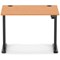 Air Lite 1000mm Height Adjustable Office Desk, Black Leg, Beech