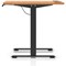 Air Lite 1000mm Height Adjustable Office Desk, Black Leg, Beech
