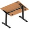 Air Lite 1000mm Height Adjustable Office Desk, Black Leg, Beech