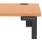 Air Lite 1000mm Height Adjustable Office Desk, Black Leg, Beech