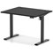 Air Lite 1000mm Height Adjustable Office Desk, Black Leg, Black