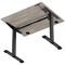 Air Lite 1000mm Height Adjustable Office Desk, Black Leg, Grey Oak