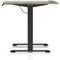 Air Lite 1000mm Height Adjustable Office Desk, Black Leg, Grey Oak