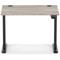 Air Lite 1000mm Height Adjustable Office Desk, Black Leg, Grey Oak