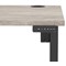 Air Lite 1000mm Height Adjustable Office Desk, Black Leg, Grey Oak