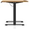 Air Lite 1000mm Height Adjustable Office Desk, Black Leg, Oak