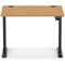 Air Lite 1000mm Height Adjustable Office Desk, Black Leg, Oak