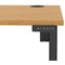 Air Lite 1000mm Height Adjustable Office Desk, Black Leg, Oak