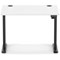 Air Lite 1000mm Height Adjustable Office Desk, Black Leg, White