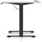Air Lite 1000mm Height Adjustable Office Desk, Black Leg, White
