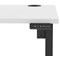 Air Lite 1000mm Height Adjustable Office Desk, Black Leg, White