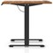 Air Lite 1000mm Height Adjustable Office Desk, Black Leg, Walnut