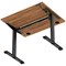 Air Lite 1000mm Height Adjustable Office Desk, Black Leg, Walnut