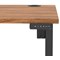 Air Lite 1000mm Height Adjustable Office Desk, Black Leg, Walnut