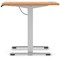 Air Lite 1000mm Height Adjustable Office Desk, Silver Leg, Beech