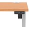 Air Lite 1000mm Height Adjustable Office Desk, Silver Leg, Beech