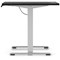 Air Lite 1000mm Height Adjustable Office Desk, Silver Leg, Black