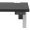 Air Lite 1000mm Height Adjustable Office Desk, Silver Leg, Black