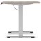 Air Lite 1000mm Height Adjustable Office Desk, Silver Leg, Grey Oak