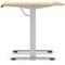 Air Lite 1000mm Height Adjustable Office Desk, Silver Leg, Maple