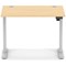 Air Lite 1000mm Height Adjustable Office Desk, Silver Leg, Maple