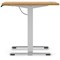 Air Lite 1000mm Height Adjustable Office Desk, Silver Leg, Oak