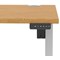 Air Lite 1000mm Height Adjustable Office Desk, Silver Leg, Oak