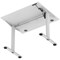 Air Lite 1000mm Height Adjustable Office Desk, Silver Leg, White