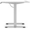 Air Lite 1000mm Height Adjustable Office Desk, Silver Leg, White