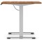 Air Lite 1000mm Height Adjustable Office Desk, Silver Leg, Walnut