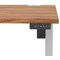 Air Lite 1000mm Height Adjustable Office Desk, Silver Leg, Walnut