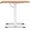 Air Lite 1000mm Height Adjustable Office Desk, White Leg, Beech