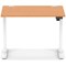 Air Lite 1000mm Height Adjustable Office Desk, White Leg, Beech