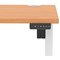 Air Lite 1000mm Height Adjustable Office Desk, White Leg, Beech