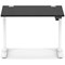 Air Lite 1000mm Height Adjustable Office Desk, White Leg, Black