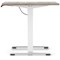 Air Lite 1000mm Height Adjustable Office Desk, White Leg, Grey Oak