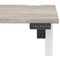 Air Lite 1000mm Height Adjustable Office Desk, White Leg, Grey Oak