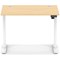 Air Lite 1000mm Height Adjustable Office Desk, White Leg, Maple