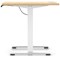 Air Lite 1000mm Height Adjustable Office Desk, White Leg, Maple
