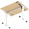 Air Lite 1000mm Height Adjustable Office Desk, White Leg, Maple