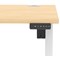 Air Lite 1000mm Height Adjustable Office Desk, White Leg, Maple