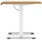 Air Lite 1000mm Height Adjustable Office Desk, White Leg, Oak