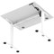 Air Lite 1000mm Height Adjustable Office Desk, White Leg, White