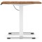 Air Lite 1000mm Height Adjustable Office Desk, White Leg, Walnut
