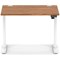 Air Lite 1000mm Height Adjustable Office Desk, White Leg, Walnut