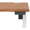 Air Lite 1000mm Height Adjustable Office Desk, White Leg, Walnut