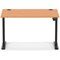 Air Lite 1200mm Height Adjustable Office Desk, Black Leg, Beech