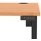 Air Lite 1200mm Height Adjustable Office Desk, Black Leg, Beech