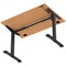 Air Lite 1200mm Height Adjustable Office Desk, Black Leg, Beech