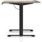 Air Lite 1200mm Height Adjustable Office Desk, Black Leg, Grey Oak